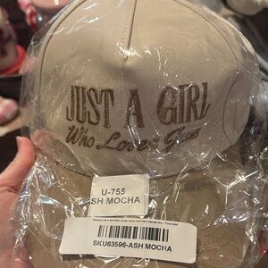 Ash Mocha Cap with Embroidered Text